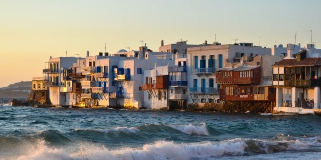 La "Pequeña Venecia" en Mykonos (Grecia) uno de los atardeceres más mágicos del mundo CRUCEROS MYKONOS CRUCEROS ISLAS GRIEGAS CRUCEROS GRECIA CRUCEROS MAR EGEO CRUCEROS MEDITERRANEO ORIENTAL